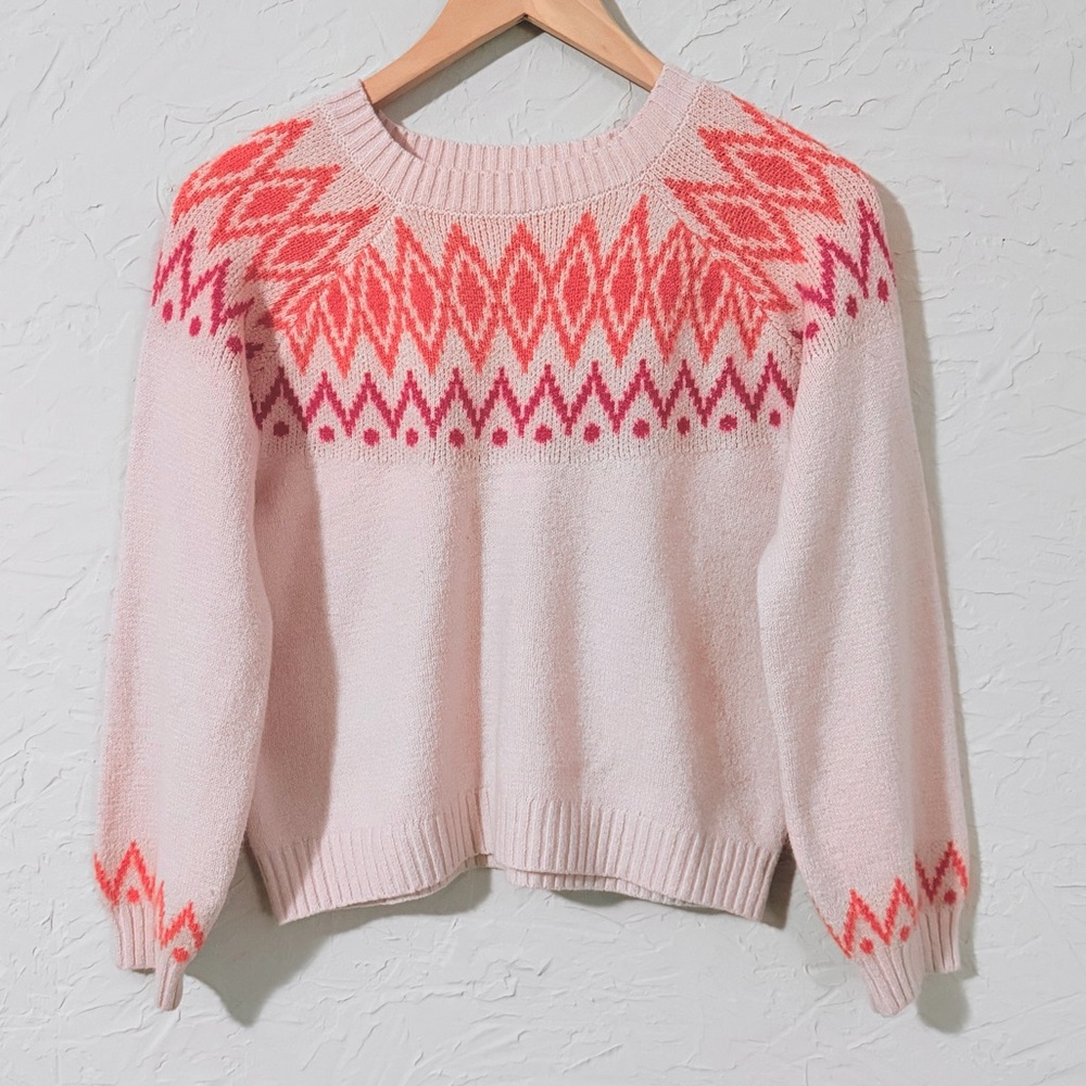 Cat & Jack Pink Holiday Sweater, XL